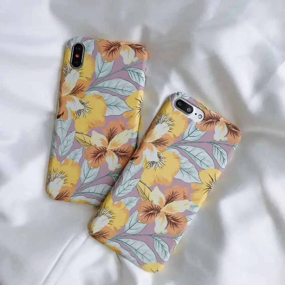 

IMIDO For Huawei p30 pro Case Vintage Flower Matte For Huawei p20 p20 pro p30 mate20 mate20 pro Water Pasting PC Cover