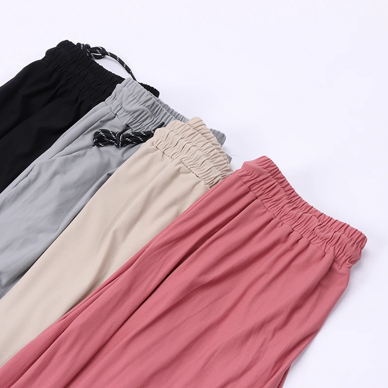 Yoga Pants Plus Size Womens Brethable Cool Pants Ice Silk Casual Loose Trousers Fashion Solid Color Sport Wear Yoga Pants Aliexpress
