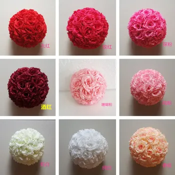 

New 6"(15cm) Silk Kissing Rose Flowers Ball Sale for Wedding Party Decoration U Choose Color Artificial Decorative Flower Balls
