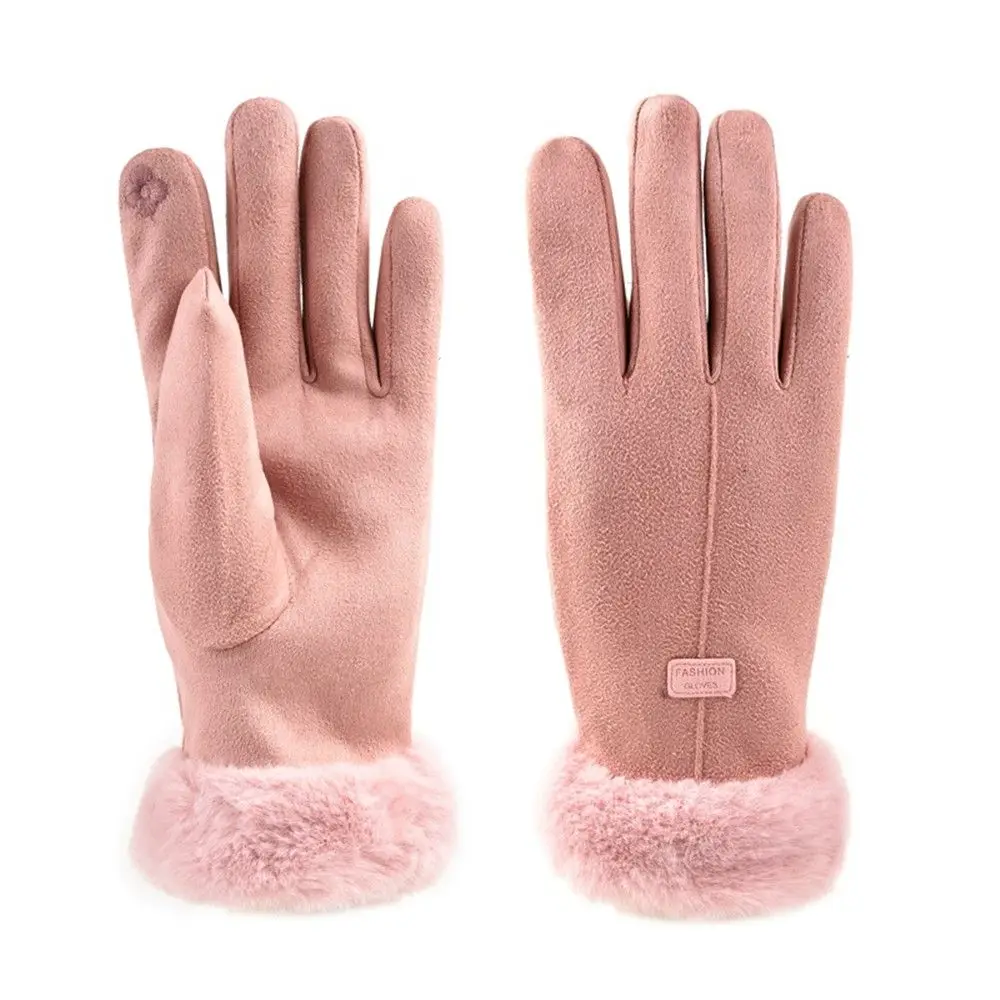 mens leather driving gloves 1 Pair Outdoor Sport Plus Velvet Thicken Winter Warm Women Gloves Driving Mittens Touch Screen Gloves Skiing Gloves best mens gloves