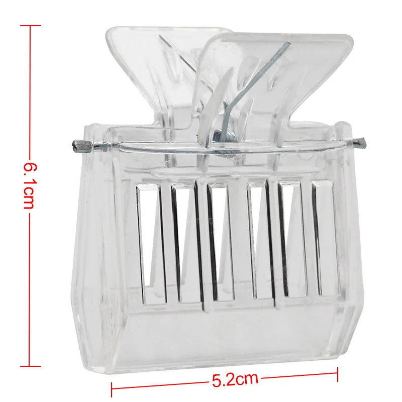 2 PCS Bee Tools Queen Cage Beekeeping Equipment Isolation Room Insectary Box Clip Colorless Plastic Bee Clip