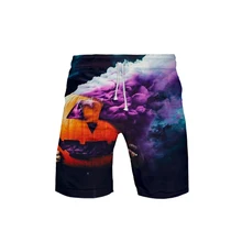Хэллоуин ужас ночь всех святых День тыквы 3d печать летние мужские модные трендовые шорты популярные повседневные летние шорты