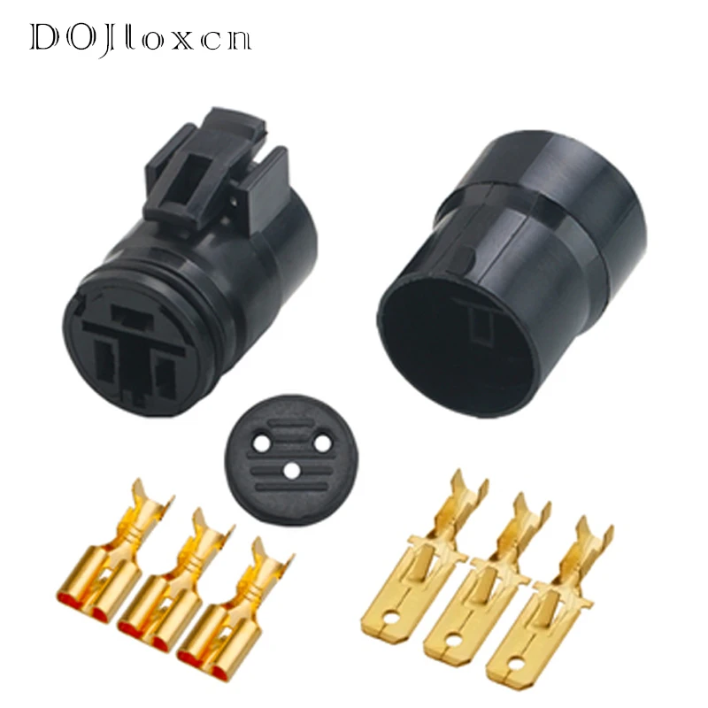 1/5/10/20/50/Sets 6.3 MM 3 Pin Auto Waterproof Wire Connector