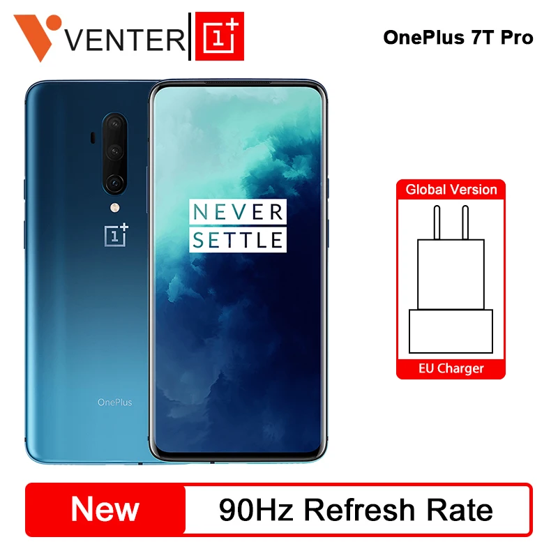 Новый OnePlus 7T Pro глобальная версия Snapdragon 855 Plus 8GB 256GB 6,67 ''жидкий AMOLED экран с частотой обновления 90Hz 48MP Тройная камера