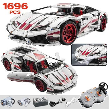 

1696PCS City Creator Racing Model Building Blocks for Technic RC/non-RC Racing Car Electric Bricks Toy For Children
