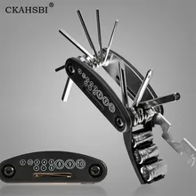 Ckahsbi kit de ferramentas 16 em 1 para conserto de bicicletas, multifuncional, hex, chave de fenda, ferramenta para ciclismo, mtb, ciclismo de montanha, reparo