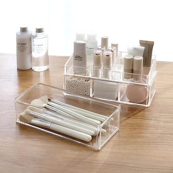 

Portable Transparent Makeup Organizer Storage Box Acrylic Make Up Organizer Cosmetic Organizer Makeup Storage Drawers Organizer