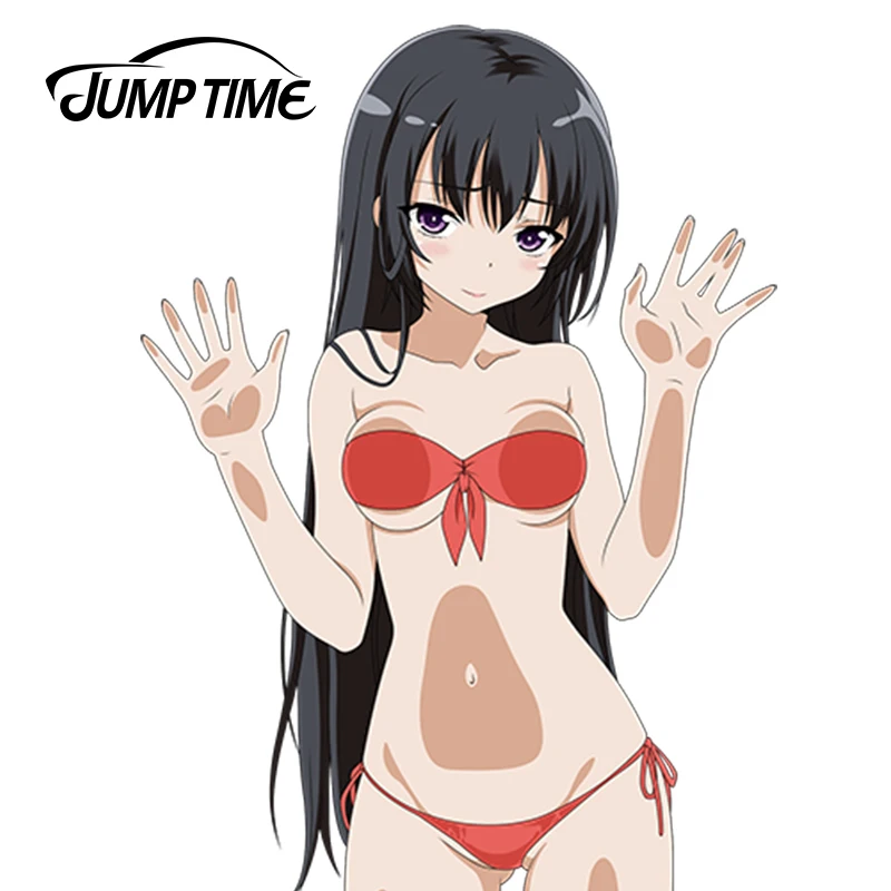 JumpTime 13 см x 9 3 прекрасное бикини автостайлинг Mikazuki Yozora аниме JDM окно автомобиля Decal