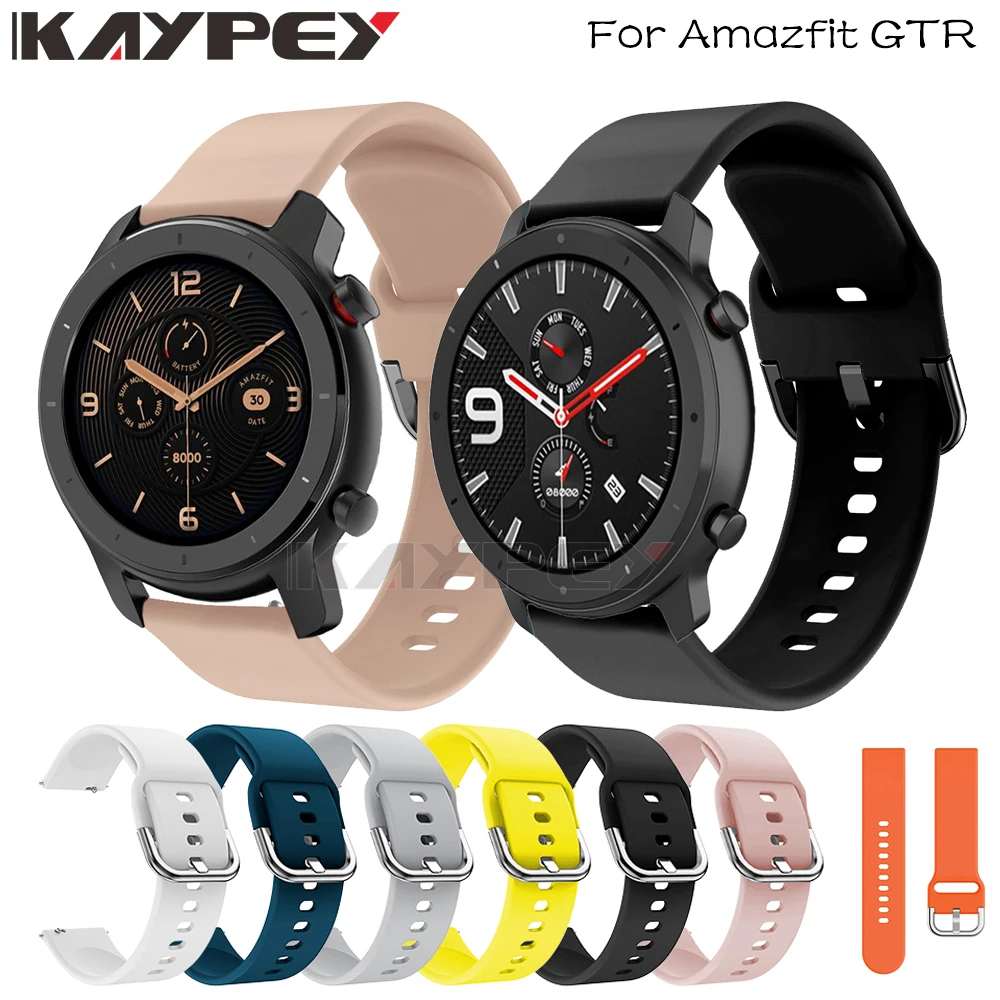 Цветной мягкий силиконовый сменный ремешок для Xiaomi Amazfit GTR 47 мм умный Браслет Huami 42