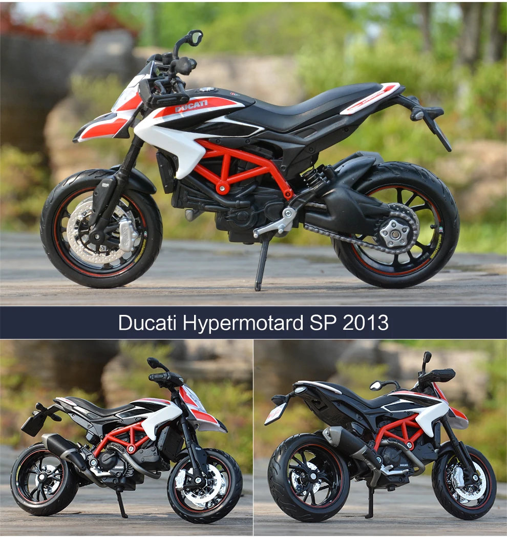 Maisto 1:12 Ducati Hypermotard SP 2013 Красный Литой Сплав модель мотоцикла Игрушка