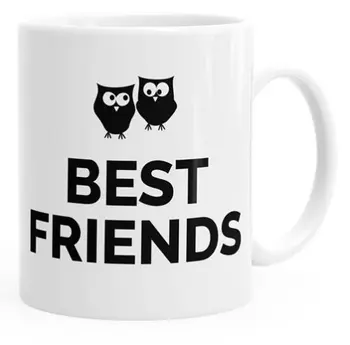 

Beste Freunde Best Friends Eule Owl Mug Tea Coffee Cup Friends Gift