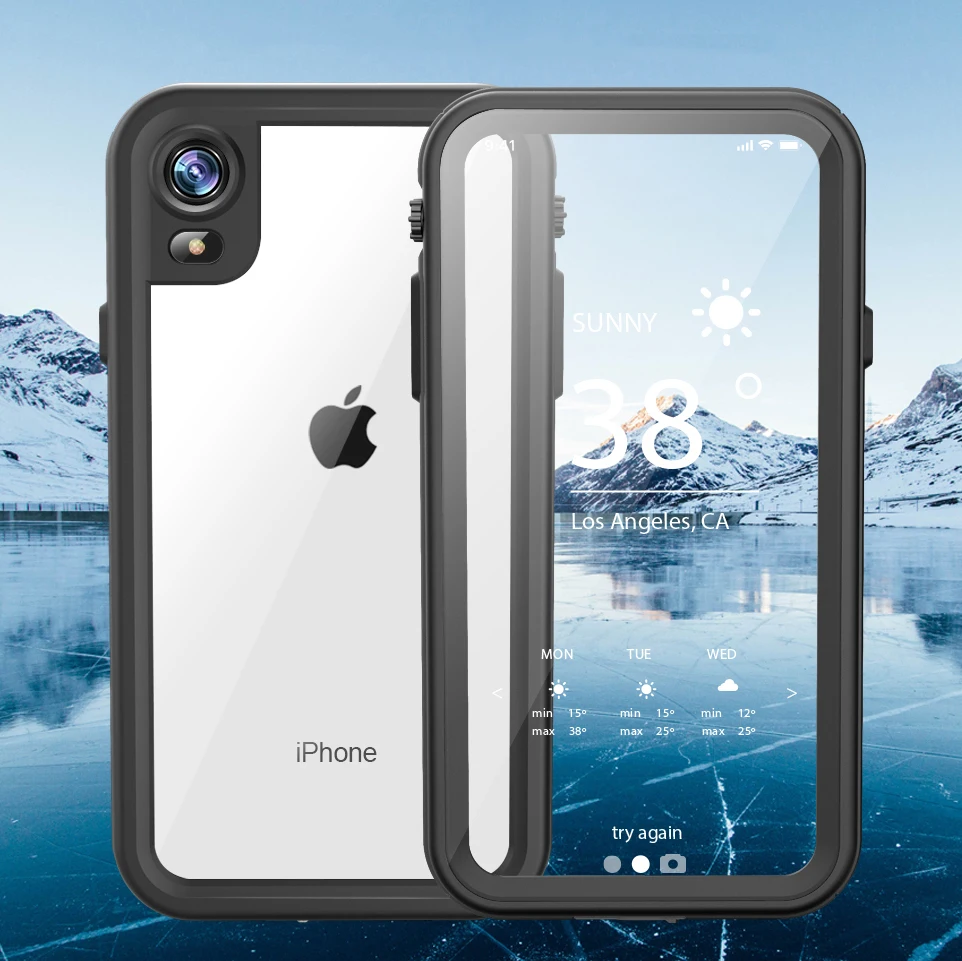 Haissky IP68 Водонепроницаемый чехол для iPhone X Xs Max XR прозрачная Водонепроницаемая Крышка для дайвинга для iPhone X Xs Shock Dirt Snow Case