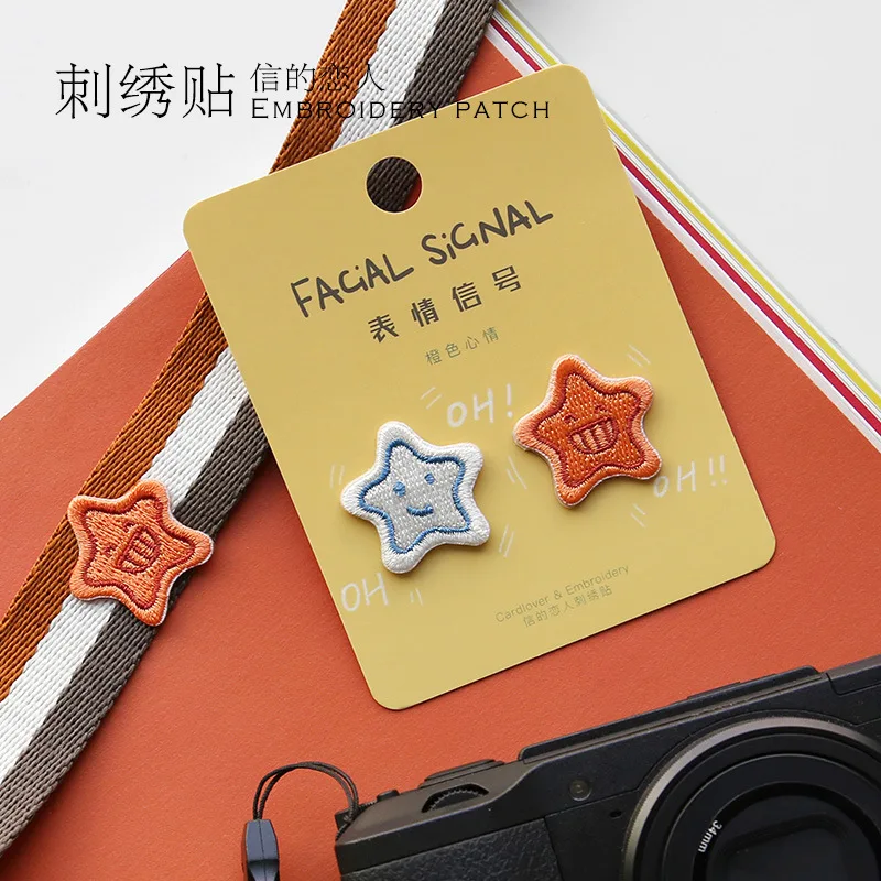

Letter of Lovers Embroidered Stickers Expression Signal Series DIY Clothes Storage Bag Hand Notebook Embroidered Cloth 4-