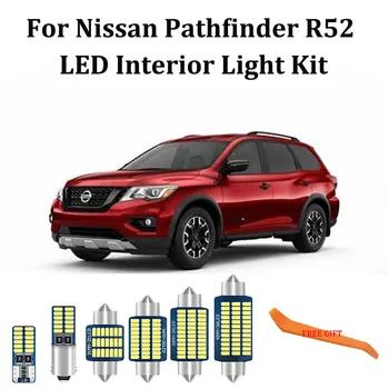 

14pcs White Error Free For 2013 - 2016 2017 2018 2019 2020 Nissan Pathfinder R52 LED Interior lights+License plate Lights Kit