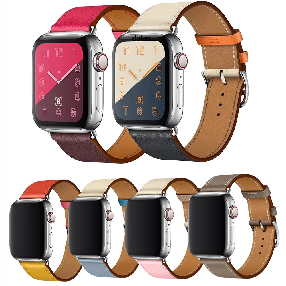 Кожаный ремешок 42 мм 38 40 44 для Apple Watch серии 4 3 2 1 iwatch strapseries 5 | Наручные часы