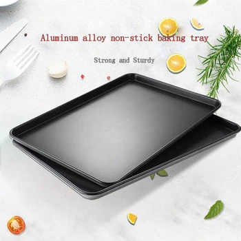 

Premium Non-Stick Bakeware Baking Pans Cookie Sheets Set, Baking Tray Rectangular Pan Outdoor Indoor Barbecue