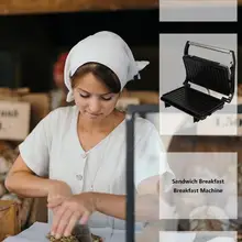 Вафельная хлебопечка, сэндвич-Утюг, тостер, антипригарный противень, двухсторонний нагревательный противень для выпечки, кастрюля для завтрака, духовка, штепсельная вилка европейского стандарта