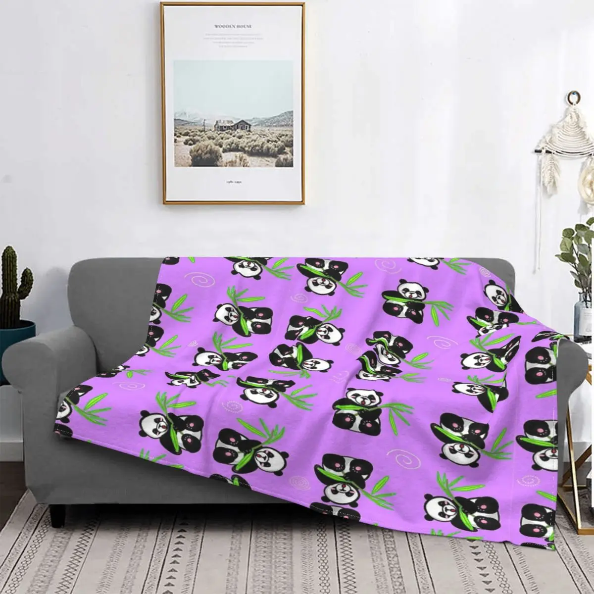 Manta De Lino Con Il Gatto Del Panda Per Il Verano, Colcha De Pícnic A Cuadros Con La Malattia Del Panda 3, Ideale Per Il Verano