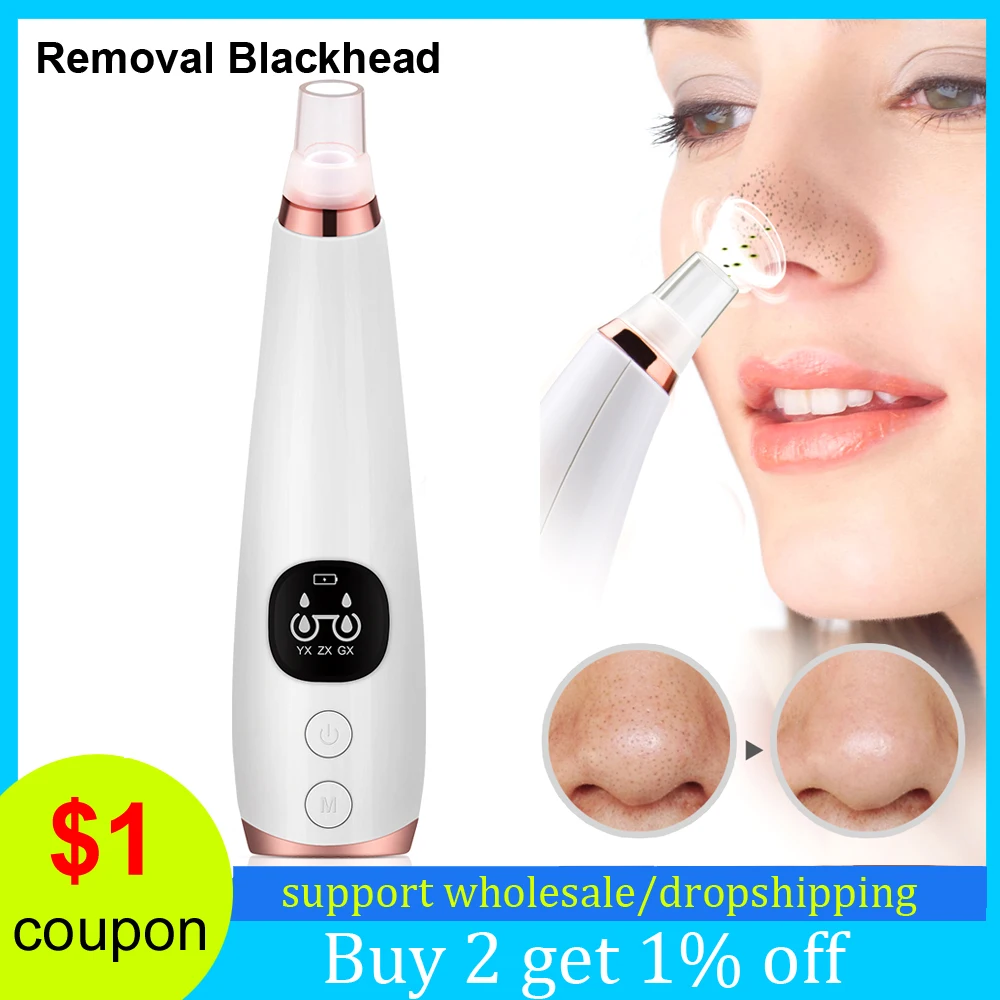 

Electric Nose Blackhead Remover Vacuum Pore Cleaner Suction Face Deep Cleansing Remove Pimple Machine Facial Skin Care Tool