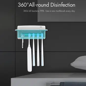 

UV Sterilizer Toothbrush Holder Automatic Sterilization Drying Bathroom Accessories Convenient Healthy Home Bathroom Tools Set