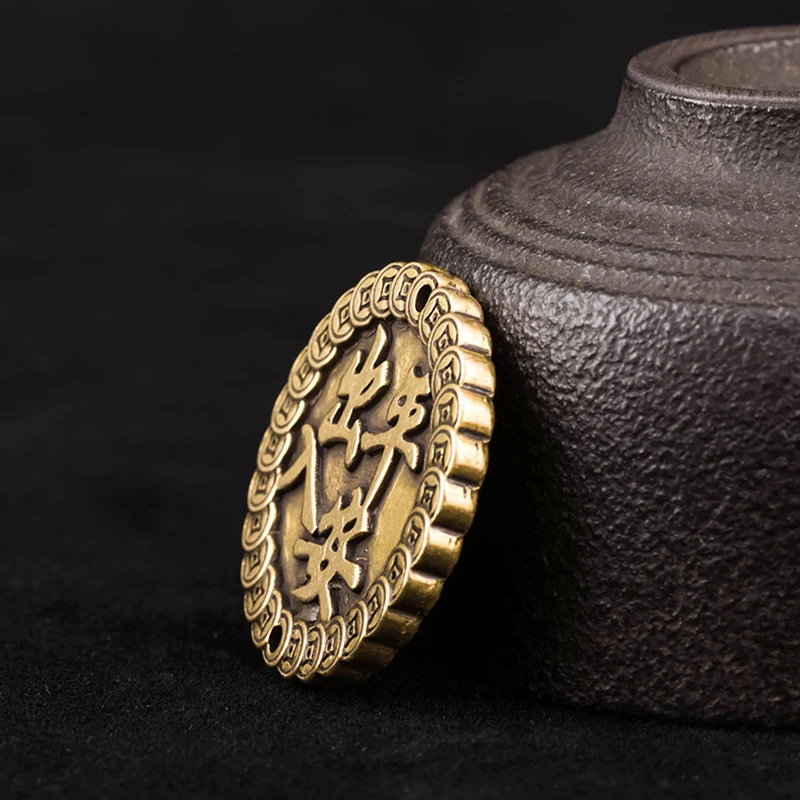 brass round brand keychain (7)