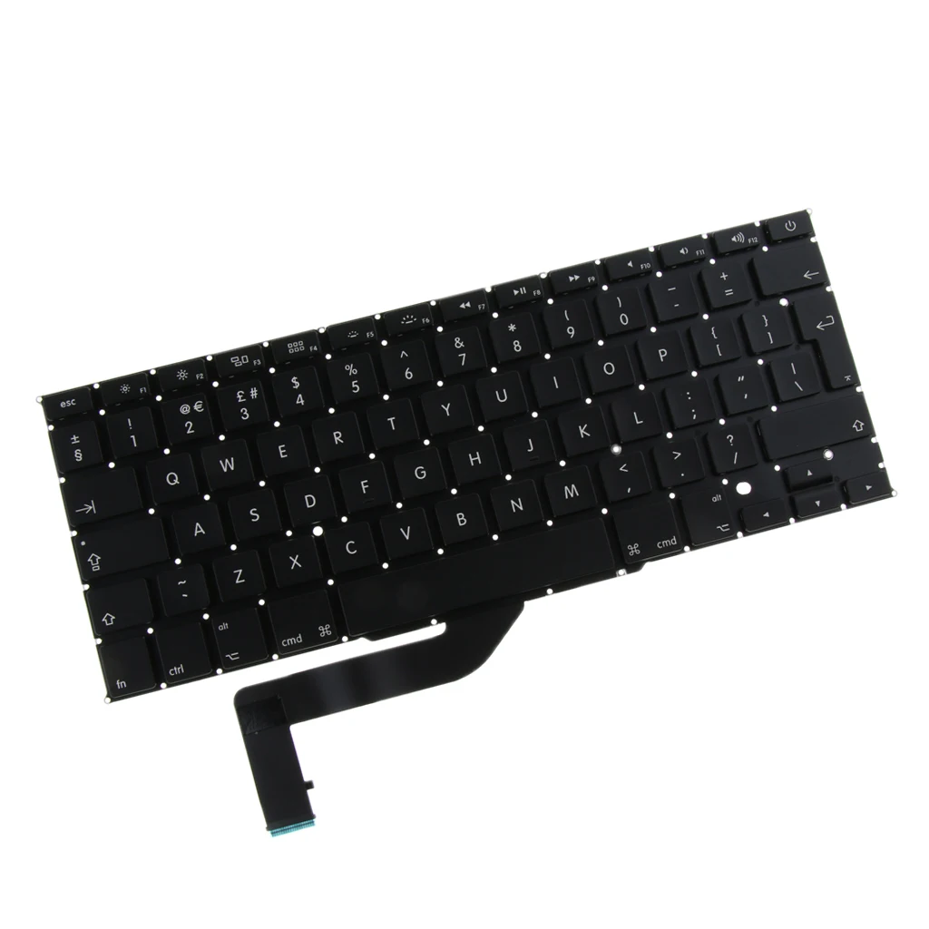 Laptop Keyboard Accessory UK Layout for Apple MacBook Pro Retina 15 Inch A1398 (Black)