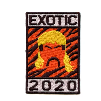 

3'' Tiger King For President 2020 Animal Lover Box Logo Embroidered Iron On Patch