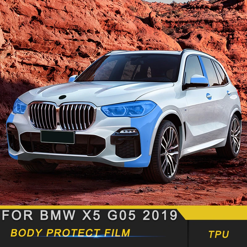 For BMW X5 G05 2019 Car Body Door Handle Bowl Head Light TPU Protective Film Cover Trim Sticker Interior Accessories