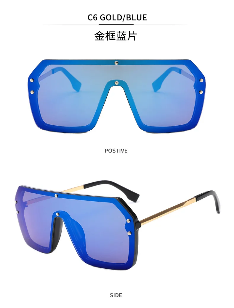New F Letter Sunglasses Women Vintage Oversized Gradient Sun Glasses Shades Female Luxury Designer UV400 Sunglass