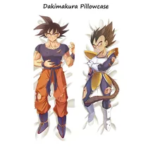 Goku – taie d'oreiller Vegeta Cosplay Dakimakura, taie d'oreiller pour le corps masculin, dossier Long, deux côtés, Décor Boho, 150x50 