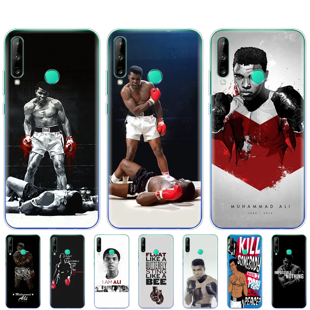 Силиконовый чехол для телефона huawei p40 lite E pro Y7P Y5P Y6S Y9S NOVA 5T Мухаммед Али боксерский
