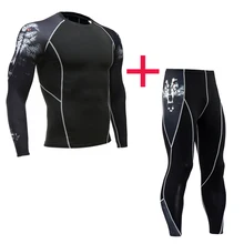 Спортивная мужская одежда, полный костюм, тренировочный костюм, трико, одежда для бега, базовый слой, баскетбольная компрессионная одежда, спортивный костюм для бега