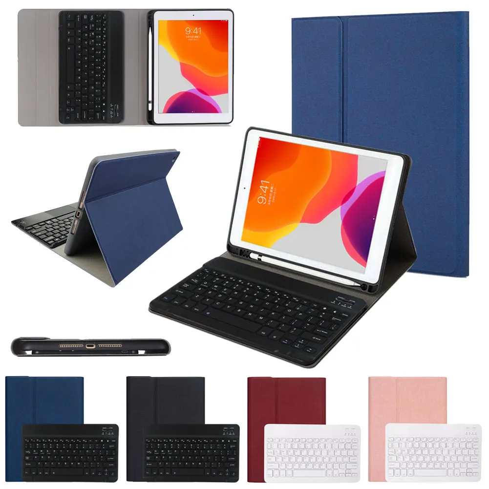 Wireless Keyboard Cover For iPad 10.2 inch 2019 Case With Pen Solt PU Leather Flip Keyboard Shockpr