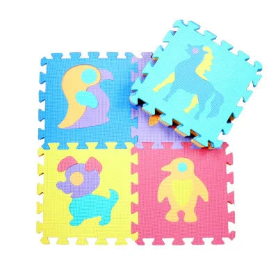 10 PCS animal Number Pattern Foam Play Puzzle activity Kids Mat Mats Rug Joint Indoor baby Split Soft Puzzle Carpet - Цвет: animal