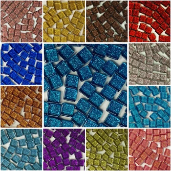 

170pcs Multicolor Glass Mosaic Tile Sequin Ceramic Mosaic Tiles DIY Arts Crafts Making Material