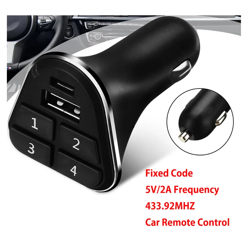 

For 5V 2A Car Cigarette Lighter Multi frequency Fixed Code and Rolling Code garage gate door remote control free shipping
