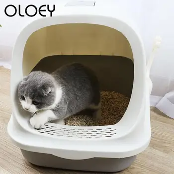 

Fully Enclosed Cat Litter Box Large Anti-spatter Drawer Top Into Cat Toilet Deodorization Extra Large Oversized Cat Supplies