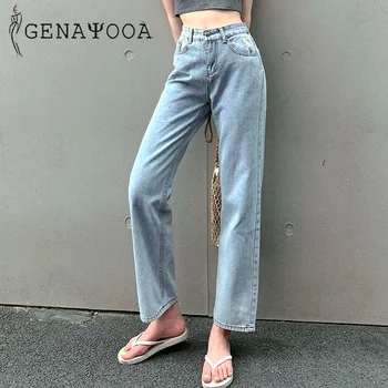 

Genayooa Jeans Woman Plus Size S-5XL Wide Leg Pants Korean 2020 Summer Mom Jeans Oversized Denim Boyfriend Jeans For Women