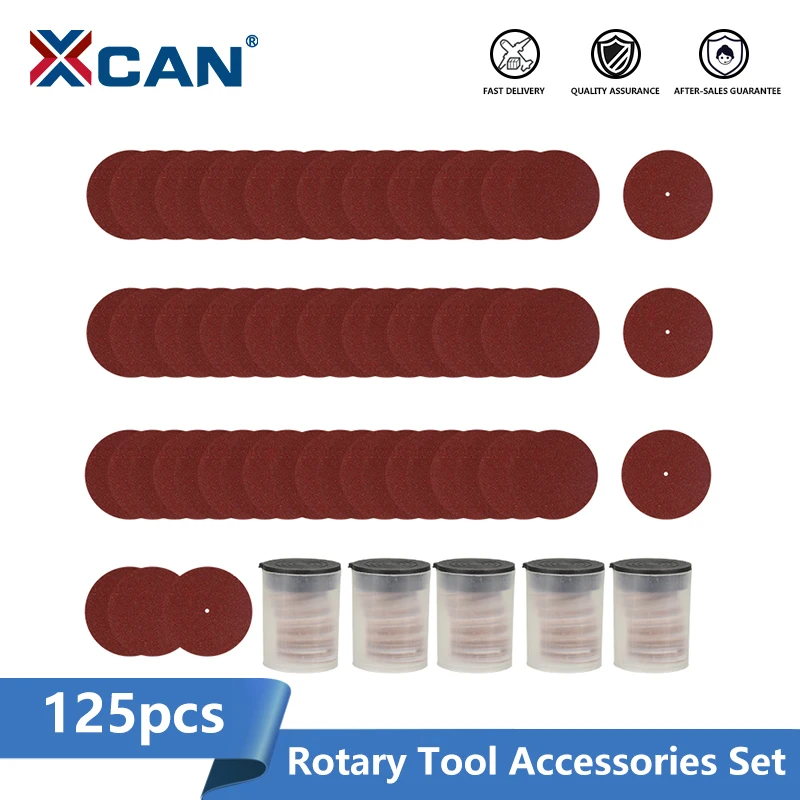Xcan Sanding Paper Set 125Pcs 20Mm Sandpaper For Metal Wood Polishing Rotary Tool Accessories Polishing Wheel Brush Xcan Sanding Paper Set 125Pcs 20Mm Sandpaper For Metal Wood Polishing Rotary Tool Accessories Polishing Wheel Brush
