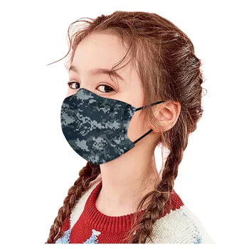 

1pc Children Cartoon Masks Dustproof Breathable And Washable Masks Camouflage Printed Mask Reusable Mascarilla Reutilizable