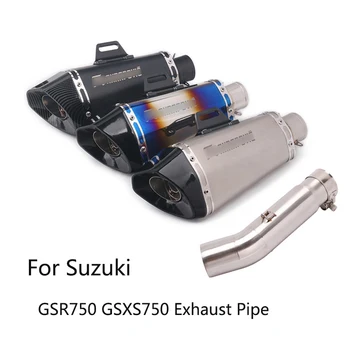 

Exhaust Set for Suzuki GSR750 GSXS750 Motorcycle Mid 51 mm Muffler with Removable DB Killer Escape Silencer Slip On Install