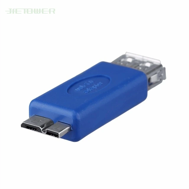 100pcs/lot Blue Standard USB 3.0 USB3.0 Micro B Male To Type A Female  MicroB/AF Adapter Convertor with OTG Function Note3 OTG
