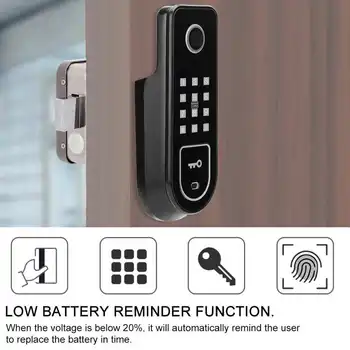 

cerradura inteligente Double Fingerprint Lock Head Card Key Password Anti Theft Smart Electronic Control Lock for Apartment