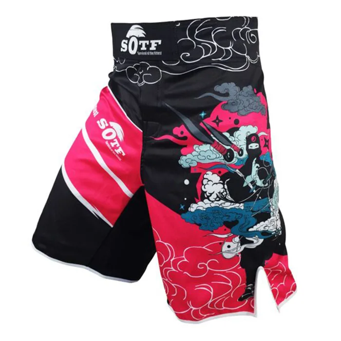 UFC BJJ ММА дышащие спортивные шорты для фитнеса персональные шорты PK Muay Thai Fist свободные беговые бои дешевые шорты WWF боксерские шорты - Цвет: Shorts-4