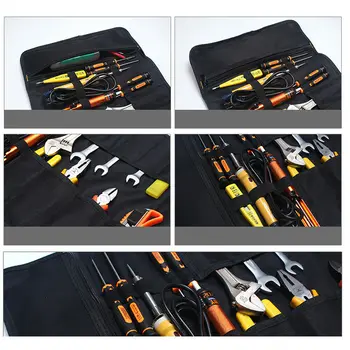 

Universal Motorcycle Car Tools Bag Multifunction 600D Thickened Oxford Cloth Pocket Tool Kit Rolled Bag