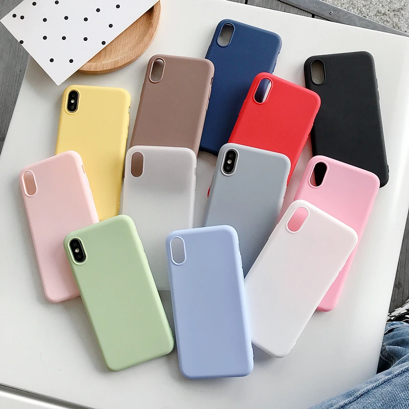 Карамельный цвет чехол для samsung Galaxy S6 S7 край S8 S9 плюс S10E J2 pro 2018 Note 5 9 10 A5 2017 A520 A510