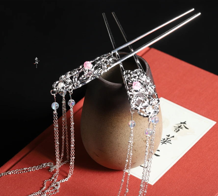 Hanfu Hair палочка, шпилька для волос шаг встряхнуть девушки супер волшебный древний стиль аксессуары для волос дикий Kanzashi длинный головной убор с кисточками Косплей