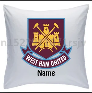 West Ham United подушки квадратный вентилятор Футбол продукта Подушка Чехол из хлопка Подушка Чехол размером 45*45 см 55X55 см(две стороны