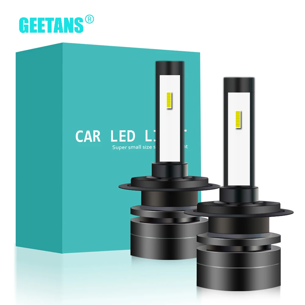 2 шт. Автомобильные светодиодные лампы H4 H7 H11 H8 9006 HB3 H3 H1 HB4 CSP 12 В|Передние LED-фары для