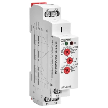

GEYA GRV8-02 AC/DC110-240V over & Under Voltage Relay Voltage Monitor Relay Single Phase Voltage Control Relay